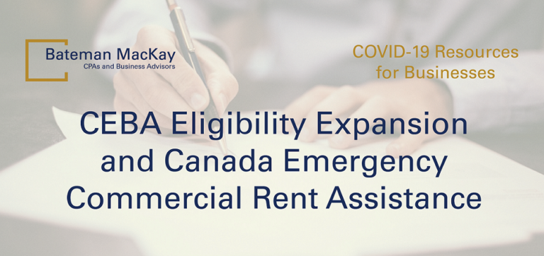 CEBA Eligibility Expansion and Canada Emergency Commercial Rent Assistance